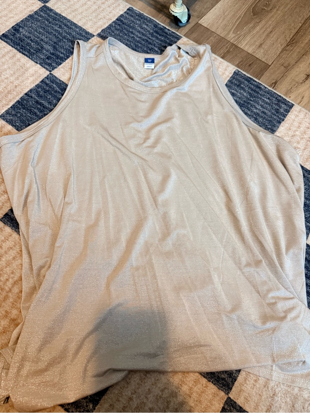Old Navy Luxe Shimmery Beige Tank Top